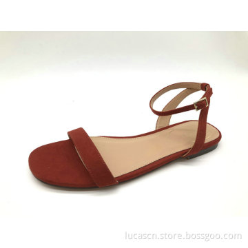 one stripe upper flat sandal